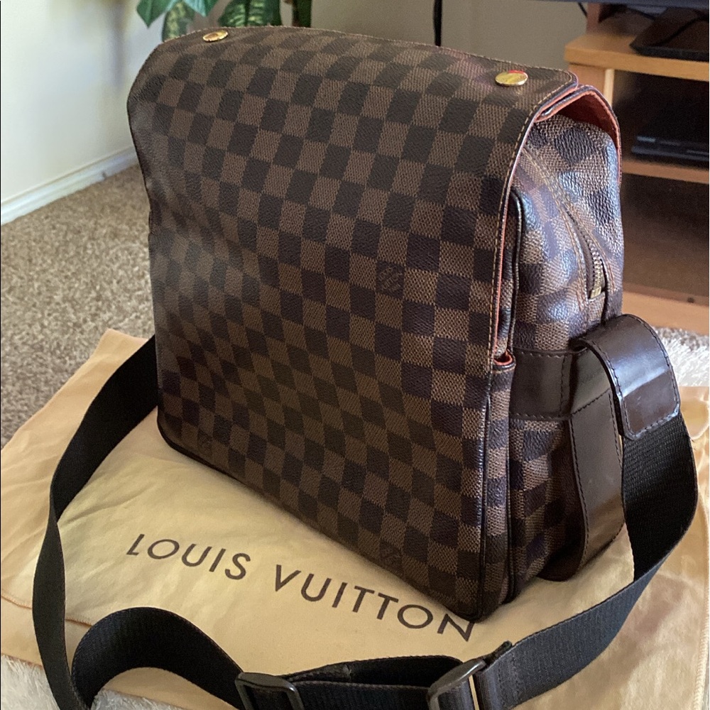 Authentic Louis Vuitton Damier Naviglio Shoulder Messenger Bag